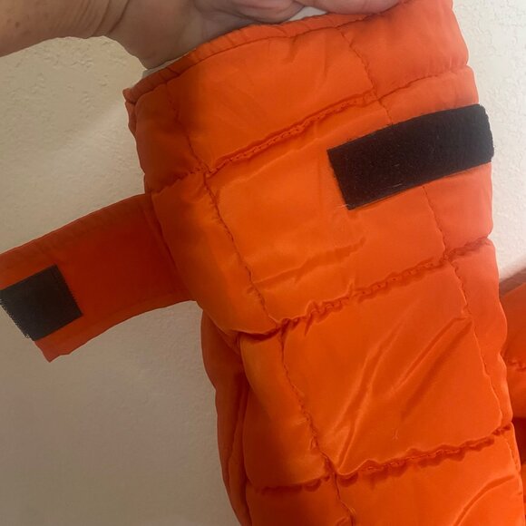 Vtg Tommy Hilfiger Reversible Puffer Jacket Mens XL Beige & Orange Outdoor Utili - Picture 9 of 16